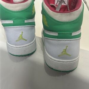 Air Jordan Green and White Sneakers